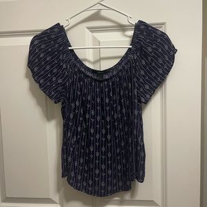 Forever 21 Off the Shoulder Printed Top